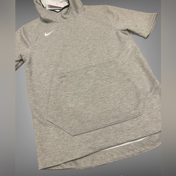 MEN'S NIKE DRI-FIT SPOTLIGHT SS BASKETBALL PULLOVER HOODIE GRAY SZ SMALL NWT* - Picture 3 of 4